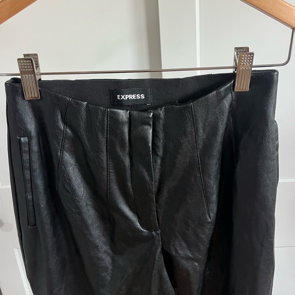 Express size 2 black faux leather pants